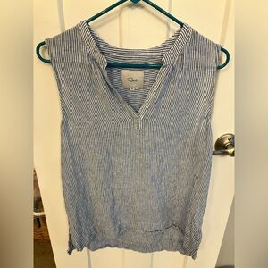 Rails Striped Blue and White Top